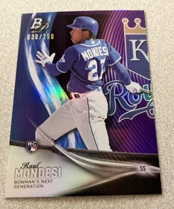2016 Bowman Platinum Next Generation RC Purple #NG-13 Raul Mondesi Royals /250 - Picture 1 of 2
