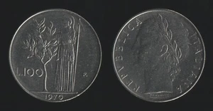 100 LIRE 1970 MINERVA - ITALIA - FDC/UNC FIOR DI CONIO - Foto 1 di 1