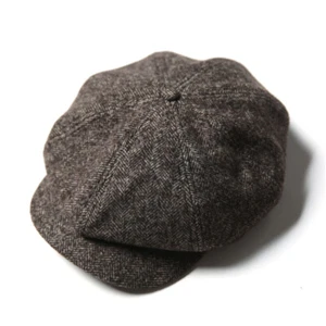 NON STCOK Old Time Stripe Octagonal Caps Vintage Painter Woolen Hat Newsboy Hat - Bild 1 von 17