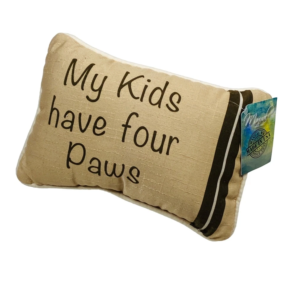 My Kids Have Four Paws Dog Mom or Dad Word Toss Pillow - Image 1 of 1