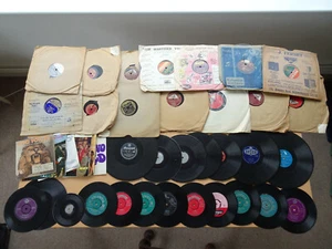 Mixed Bundle of Old & Heavy Vinyl + Acetate Records - Some Working Some Damaged - Imagen 1 de 12