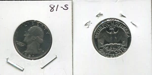 1981-S PROOF WASHINGTON QUARTER (V840) FROSTY COIN - Picture 1 of 1