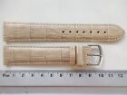 Boutique beige XL alligator print 20 MM leather watch band strap
