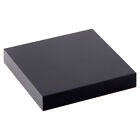 Plymor Black Acrylic Square Polished Edge Base, 1.25" W x 1.25" D (3 Pack)
