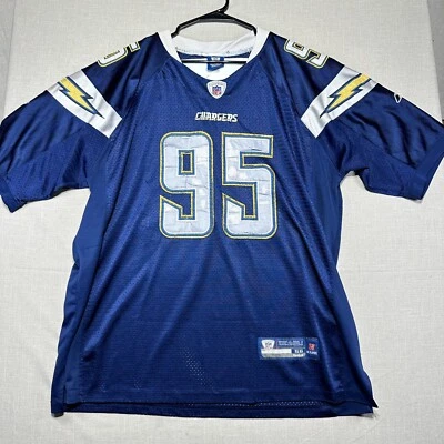 Camiseta de los San Diego Chargers Reebok NFL Shaun Phillips en el campo azul - talla 56 Foto 1 de 4