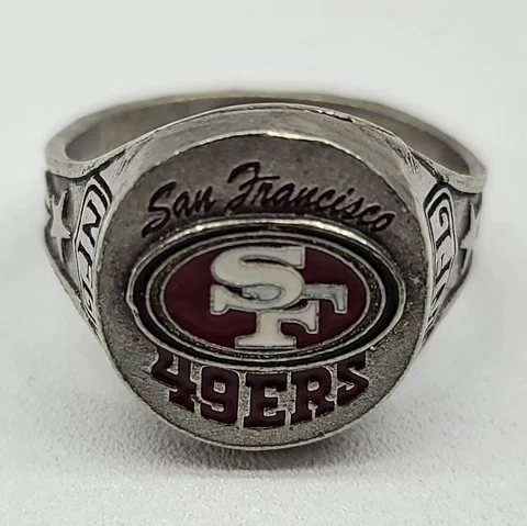⭐ San Francisco 49ers NFL Football Pewter Souvenir Collector Ring Cover