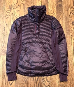Lululemon Down For A Run Pullover Half-Zip Puffer Jacket Womens Size 4 Purple - Picture 1 of 3