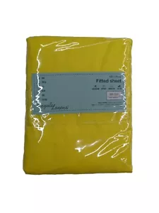 Single Microfiber Fitted Sheet Twin Size Yellow - Picture 1 of 2