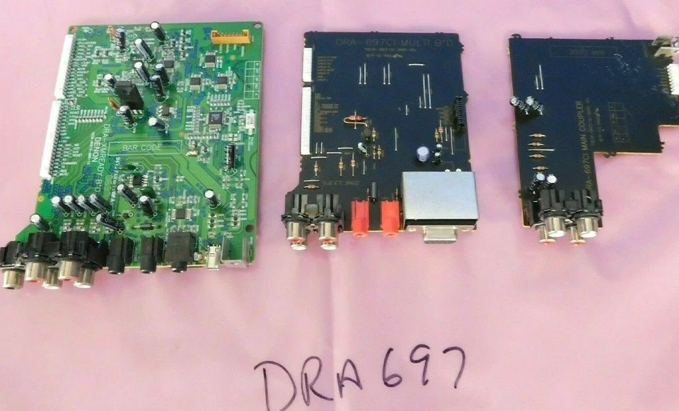 PLACAS DE CIRCUITO DE REPUESTO DENON DRA697, ENTRADA, PRE-SALIDA, SUBWOOFER, GATILLO Foto 1 de 2