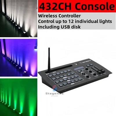 432 Channel Wireless Mini DMX Console DJ Party Led Par Stage Lighting Controller - Image 1 of 4