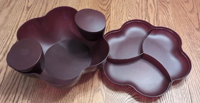 TUPPERWARE HOLIDAY Chip’N Dip/Salad/Punch/6 Pc Set Sparkling Merlot Nice USA - Image 1 of 4