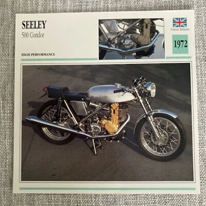 Seeley 500 Condor 1972 Great Britain Edito Service Atlas Motorcycle Card - Picture 1 of 2
