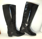 RIGHT BANK SHOE CO. Black Pull On Knee High Boots-Sz-36/US-5.5M   Made in Italy!