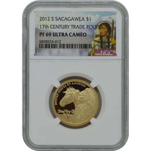 2012-S Sacagawea Proof Coin 17th Century Trade Routes NGC PF69 Ultra Cameo Cover