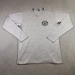 pike county outfitters milford PA T shirt mens L gray long sleeve fish bone logo - Picture 1 of 12