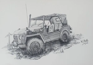 Austin WN1 Champ FV801(A) 1953 1/4 Ton 4x4 FFR Postcard Army Vehicle 🇬🇧 - Picture 1 of 1