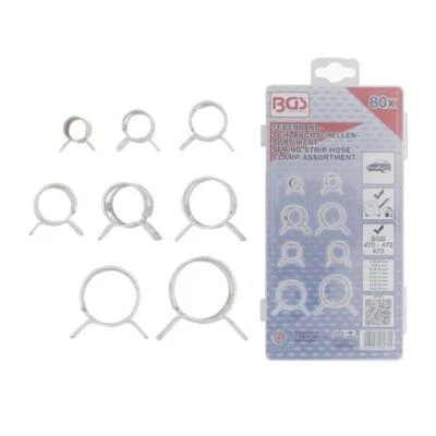 COLLIERS DE DURITE A RESSORT AUTOSERRANTS ASSORTIMENT 80 pièces BGS - Photo 1/2