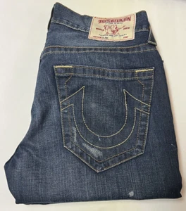 Pantalones de mezclilla para hombre True Religion lavado oscuro 32 x 32 ¡Usados en excelente estado! - Imagen 1 de 14