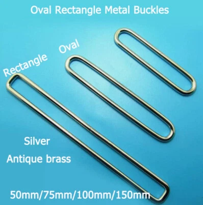 50/75/100/150mm Metal Wire Oval Rectangle Ring Belt Bag Loops For Strapping - Image 1 of 4