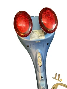 Homedics Dual Head Percussion Handheld Massager Blue With Heat Tested Works - Picture 1 of 3
