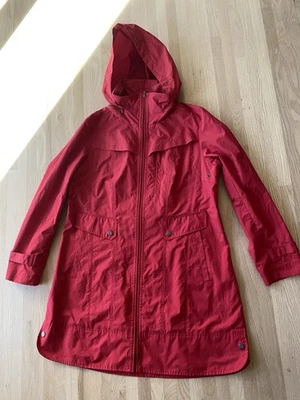 Chaqueta con Capucha Cole Haan Signature Para Mujer Grande Roja Cremallera Completa Abrigo Bolsillos Foto 1 de 4