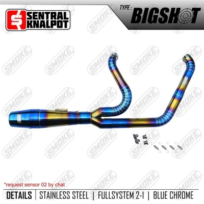 2000-2017 Harley-Davidson Softail  Costum Exhaust Muffler 2- 1 Fit Twin Engin - Изображение 1 из 4