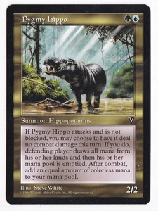 MTG 1996 Pygmy Hippo - Visions - Summon Hippopotamus - Multi-Color - Picture 1 of 2