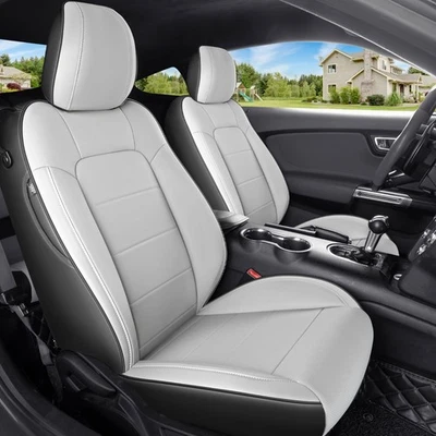 Menifomory for Ford Mustang Hardtop Coupe seat cover 2015-2025 Full Set Red+Gray Foto 1 de 4