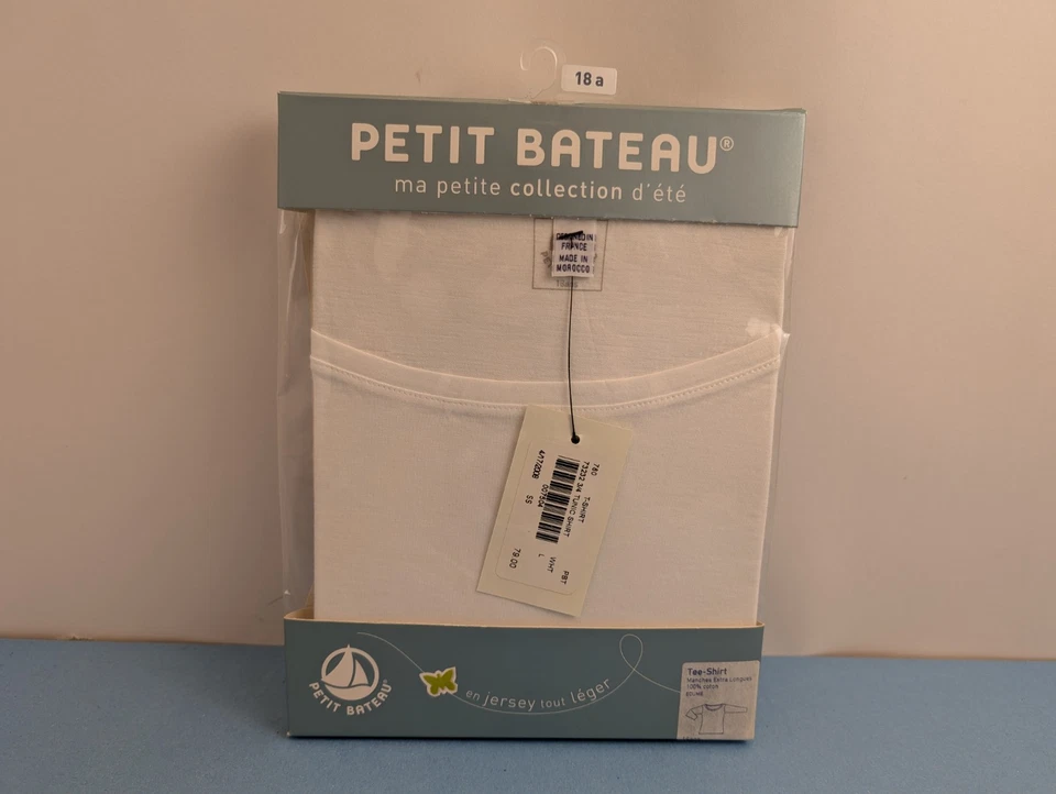 Nueva con etiquetas Camiseta Petit Bateau Manches Extra Larga Blanca Talla 18 ans Foto 1 de 4