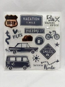 CTMH Acrylic Stamp Set S1606 - The Long Way Home Stamp of the Month Travel Theme - Picture 1 of 3