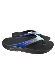 Oofos OOlala Luxe sandali donna taglia 9 Calypso neri infradito infradito infradito infradito - Foto 1 di 8