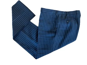Men’s Ralph Lauren purple label Black pin striped linen pants size 38 - Picture 1 of 5