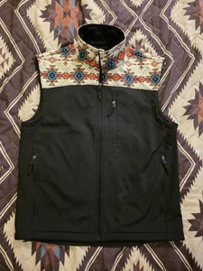 Hooey Softshell Full Zip Weste Azteken Western Cowboy Waffel gefüttert Herren Medium - Bild 1 von 9