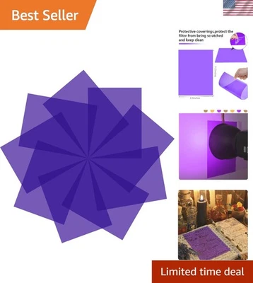 9 Pack Lightweight Color Correction Gel Filters - Perfect for Film & Stage - Image 1 of 4