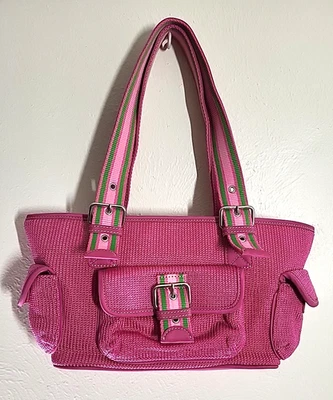 The SAK Belinda 针织可调肩带挎包草莓粉红色绿色 Med 手提包 — 第 1/4 张图片