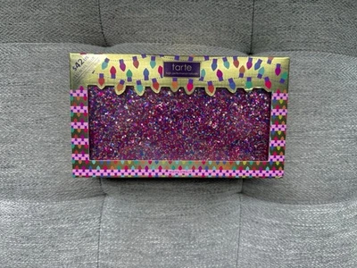 NEW Tarte Holiday Life Of The Party Clay Blush Palate Clutch Purple Pink Glitter - Image 1 of 4