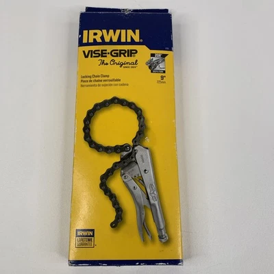 Alicate de fixação Irwin 27ZR 20R torno-aperto corrente, 9"" novo 🔥 - Imagem 1 de 4