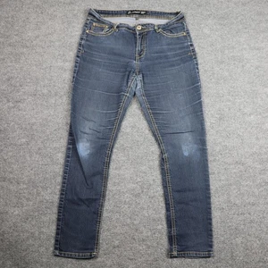 Jordache Jeans Womens 12 Rinse Skinny Jean Stretch Denim Embroidered Pockets - Picture 1 of 18