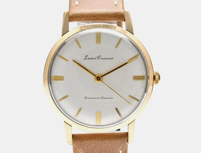 [EXC＋5] Vintage Seiko J14021 Cronos 21J 14K Gold Manual Winding Mens Watch Japan - Image 1 of 4