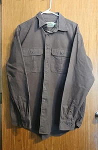 Vintage Cabela's Men's Deerskin Soft Chamois Flannel Shirt Large Tall Button Up - Picture 1 of 7