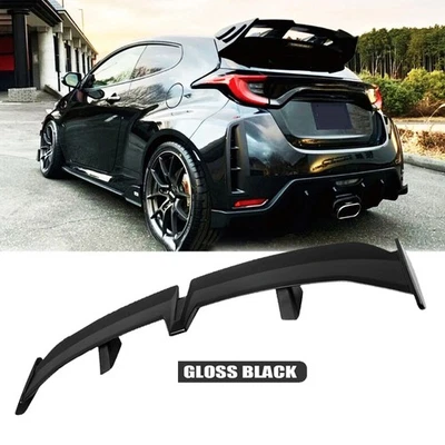 55" Rear Car Trunk Spoiler PRO Racing Rear Wing Gloss Black For Toyota Yaris — 第 1/4 张图片