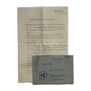 Deutsche Feldpost 2. Weltkrieg  SS Standortkommandantur Bad Saarow 1944 Inhalt  - Picture 1 of 8