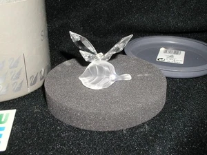 Swarovski Crystal 182920 Butterfly On Leaf 7615 000 003 W/Box & Certificate - Picture 1 of 4