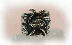 Ostrich Sterling Silver Ring - Picture 1 of 3