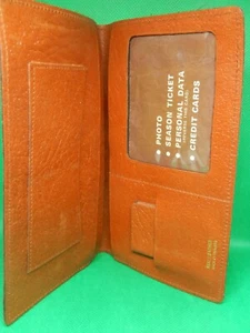 Braune Geldbörse aus Leder mit Stempelhalter - Made in England - Bild 1 von 8