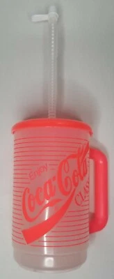 Taza de Viaje Whirley Clásica Enjoy Coca Cola Años 90 De Colección con Tapa y Pajita 32oz NUEVA Foto 1 de 4