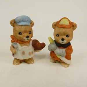 Two (2) Homco Miniature Bear Figurines of Professional Occupations Vintage QGJJE - Picture 1 of 11