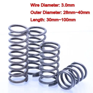 Wire Dia. 3mm Black Compression Spring Spring Steel OD. 28~40mm Length 30~100mm - Picture 1 of 10