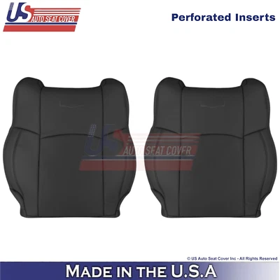 Cubiertas delanteras negras de cuero genuino negras para Dodge Ram 1500 2500 Laramie 2013-2018 Foto 1 de 4