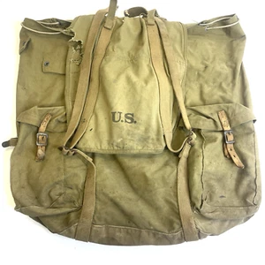US Army WW2 Mountain Rucksack Avery 1943 Size 18x21x7" Distressed NO FRAME - Picture 1 of 19